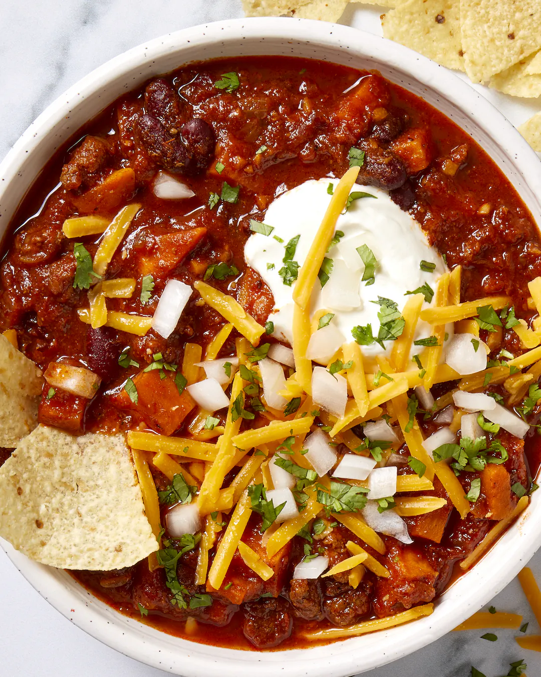 This one-pot chili comes together in less than an hour. (Alex Lepe/TNS)