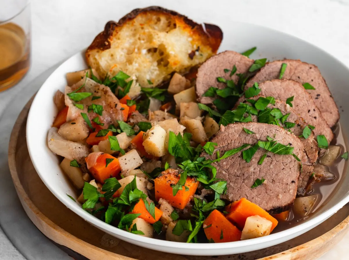 Make this hearty pot roast with grass-fed beef and local vegetables for maximum nutritional benefits. (Jennifer McGruther)