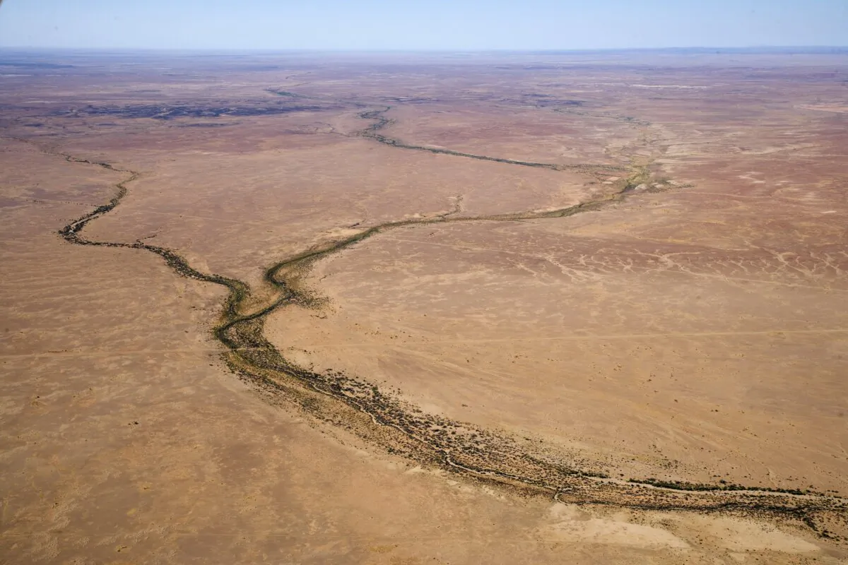 The Muloorina Station, the closest road access point to Lake Eyre North, near Maree in South Australia, on April 1, 2009. (AAP Image/Grenville Turner)