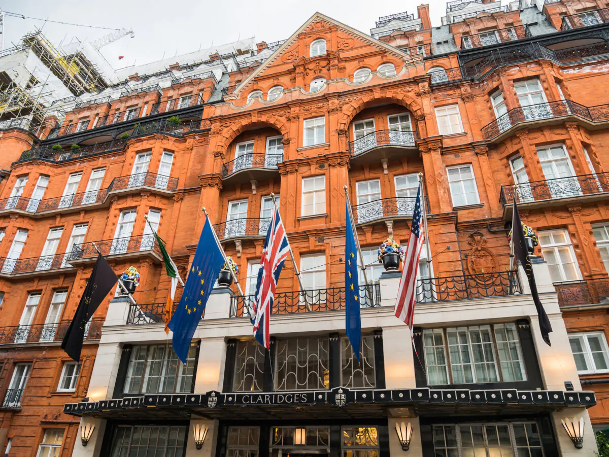 The entrance to Claridge's Hotel on Brook Street in London. (Dreamstime/TNS)