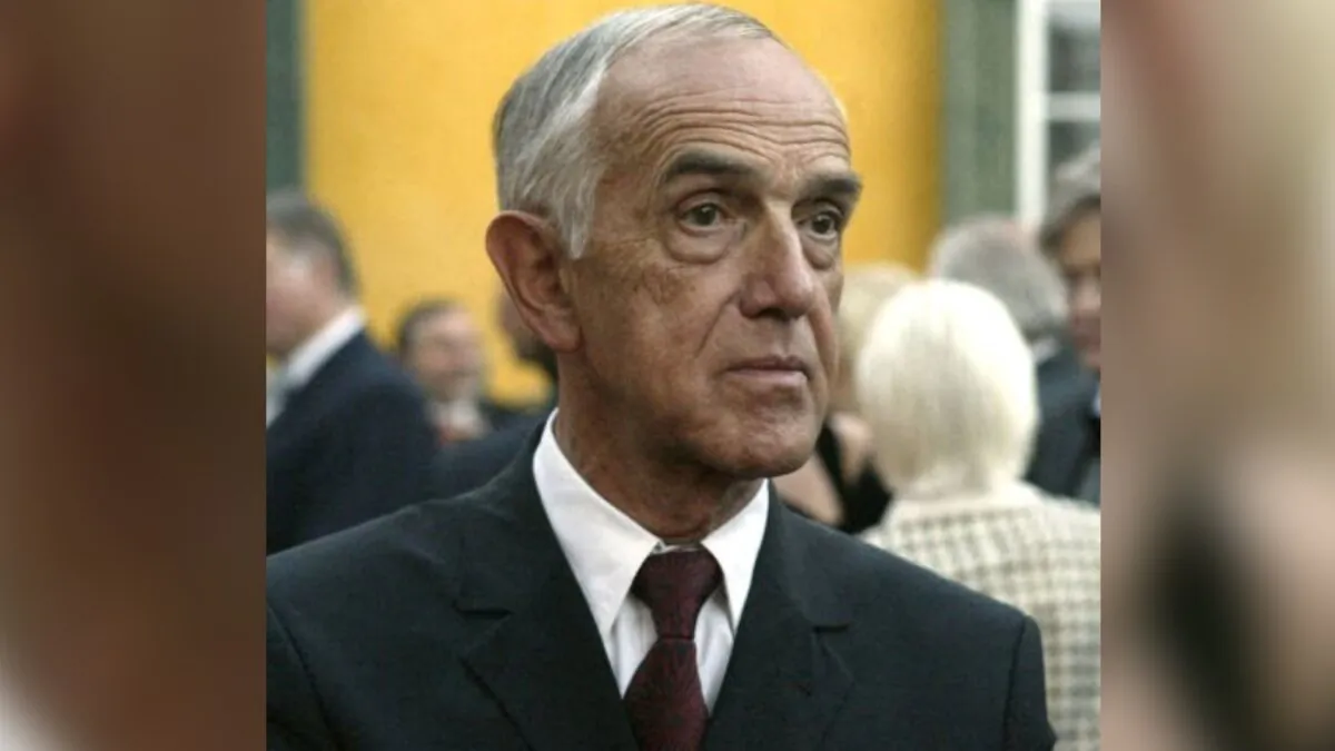 Austrian engineer Gaston Glock at an event in Velden, Carinthia, Austria, in this picture on Sept. 4, 2003. (Gert Eggenberger/APA/AFP via Getty Images)