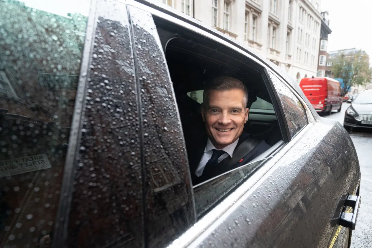 Undated photo of Transport Secretary Mark Harper having a ride in a self-driving car. (Stefan Rousseau/PA)
