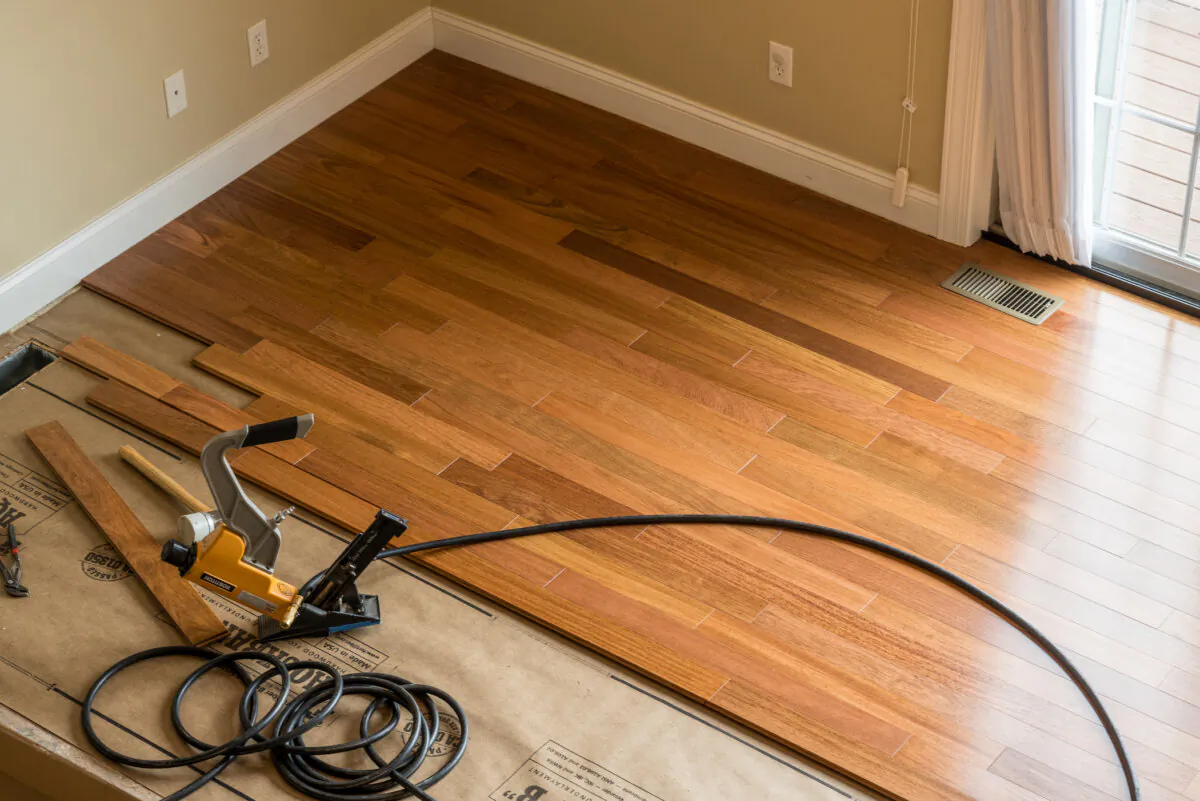 The key to a long-lasting, attractive hardwood floor is to not install it until the moisture levels in the rooms in your new house have stabilized. (Steve Heap/Shutterstock)