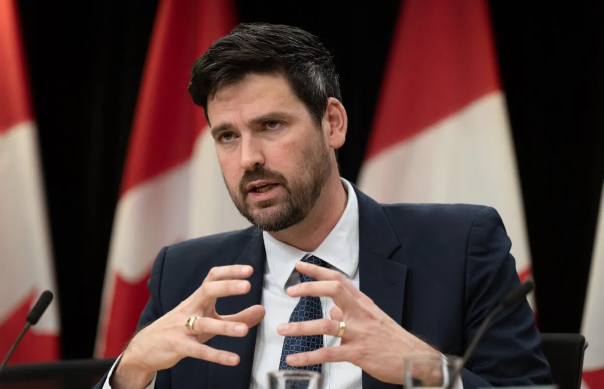 Minister of Housing, Infrastructure and Communities Sean Fraser responds to a question during a news conference, in Ottawa, on Dec. 5, 2023. (The Canadian Press/Adrian Wyld)