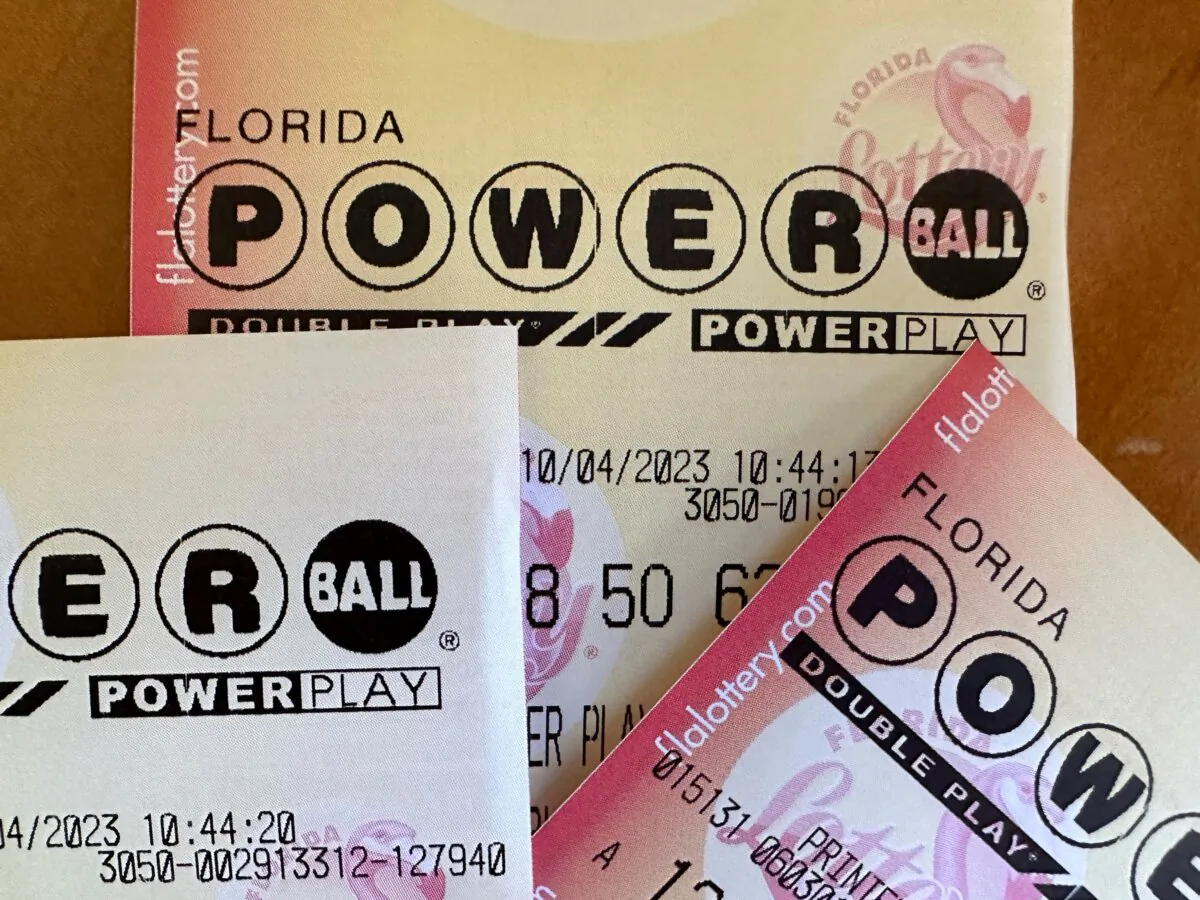 Powerball lottery tickets in Surfside, Fla., on Oct. 4, 2023. (Wilfredo Lee/AP Photo)