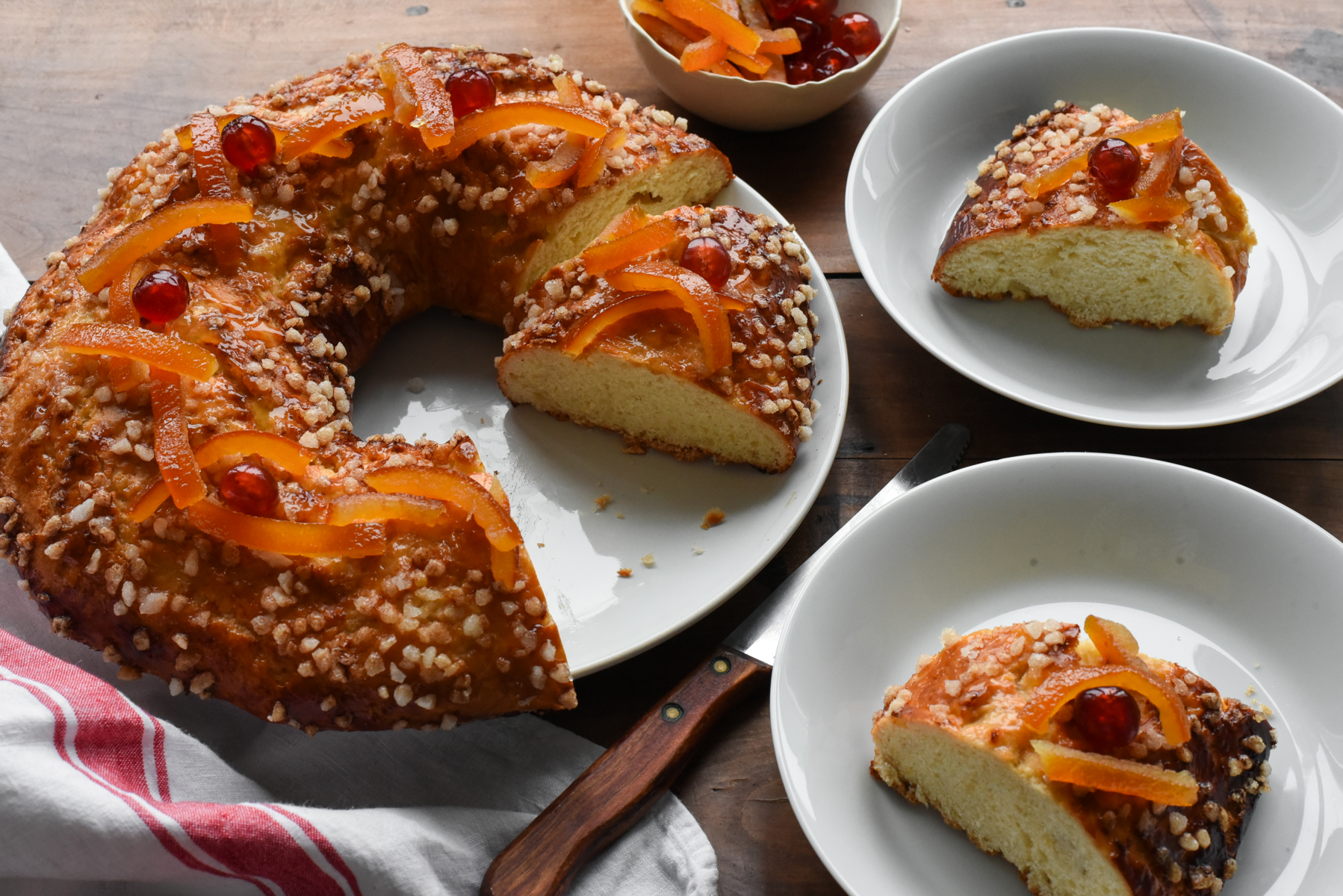 The best part is serving the brioche—and seeing which guest gets the lucky slice. (Audrey Le Goff)