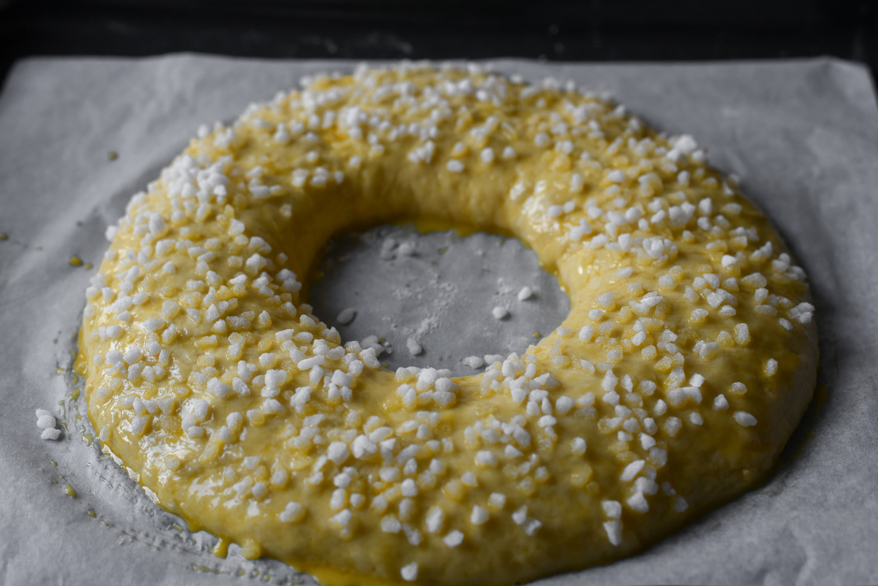Pearl sugar adds sparkle and crunch; used crushed sugar cubes if you can't find it. (Audrey Le Goff)