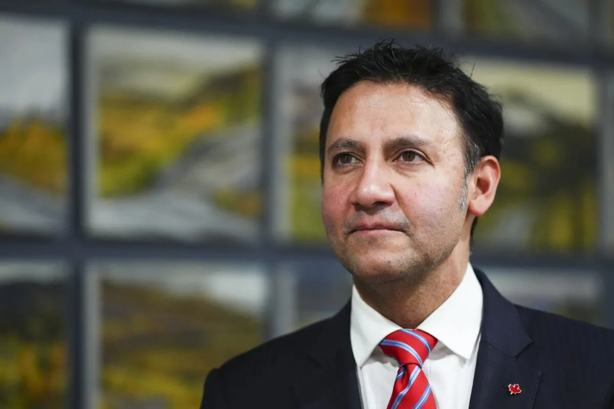 Justice Minister and Attorney General of Canada Arif Virani takes part in an interview in Ottawa on Dec. 13, 2023. (The Canadian Press/Sean Kilpatrick)