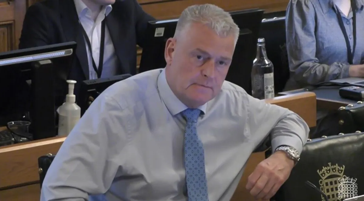 Lee Anderson asking Metropolitan Police Commissioner Sir Mark Rowley questions at the Home Affairs Select Committee in the House of Commons, London on April 26, 2023. (PA Wire/PA Images)
