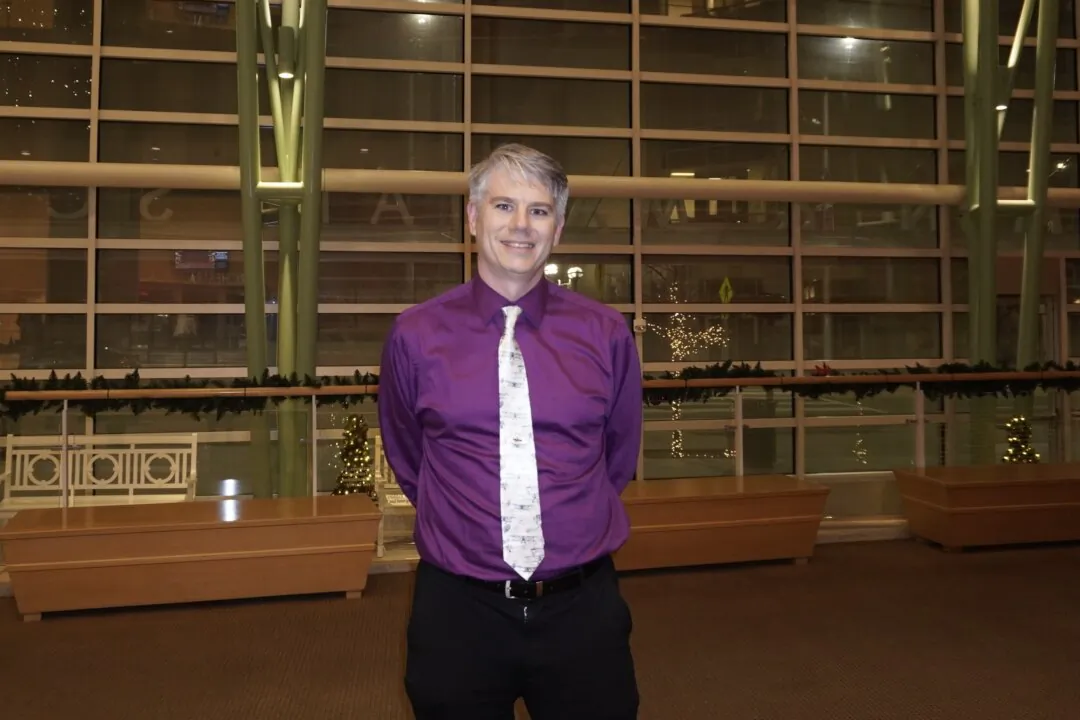 Lieutenant Colonel Jason Williams enjoyed Shen Yun's evening show at the Schuster Performing Arts Center, in Dayton, on Jan. 2, 2024. (Nancy Ma/The Epoch Times)