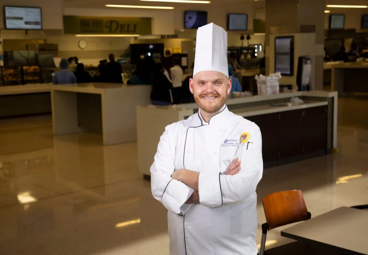 Adam Schloemer is the new executive chef of Parkland Memorial Hospital. His love for food began in childhood on his grandmother's farm. (Juan Figueroa/TNS)