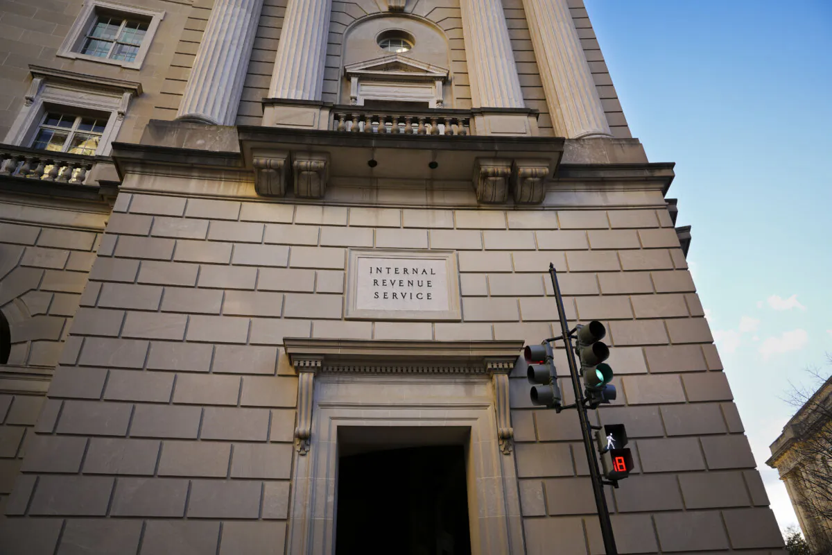 The Internal Revenue Service (IRS) building in Washington, on Jan. 4, 2024. (Madalina Vasiliu/The Epoch Times)