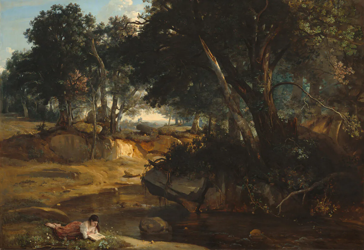 "Forest of Fontainebleau," 1834, by 
Jean-Baptiste-Camille Corot. Oil on canvas. National Gallery of Art, Washington. (Public Domain)