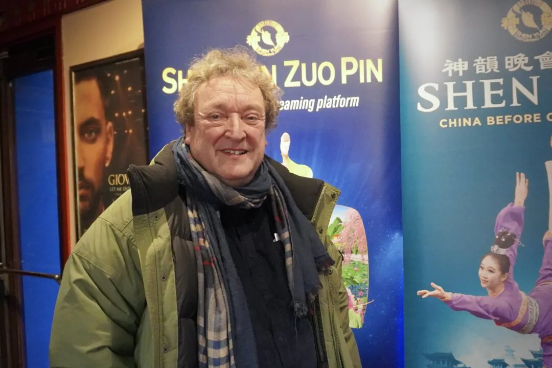 Filmmaker John Peter Kinkead attended the matinee of Shen Yun Performing Arts at New Theatre in Oxford, UK, on Jan. 6, 2024. (Mary Mann/The Epoch Times)
