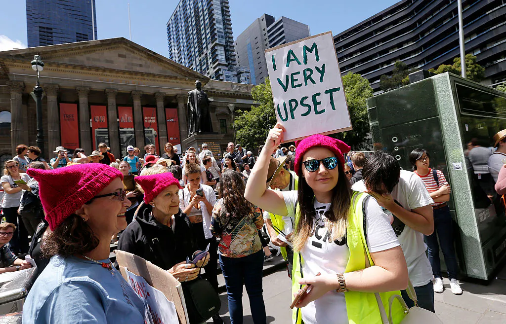 Protesters take part in a rally in Melbourne, Australia, on Jan. 21, 2017. (Wayne Taylor/Getty Images)