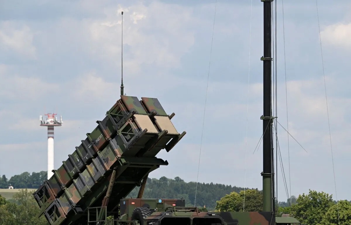 The launcher system of a surface-to-air missile system is pictured at a military base in southern Germany in a file photo. (Christof Stache/AFP via Getty Images)