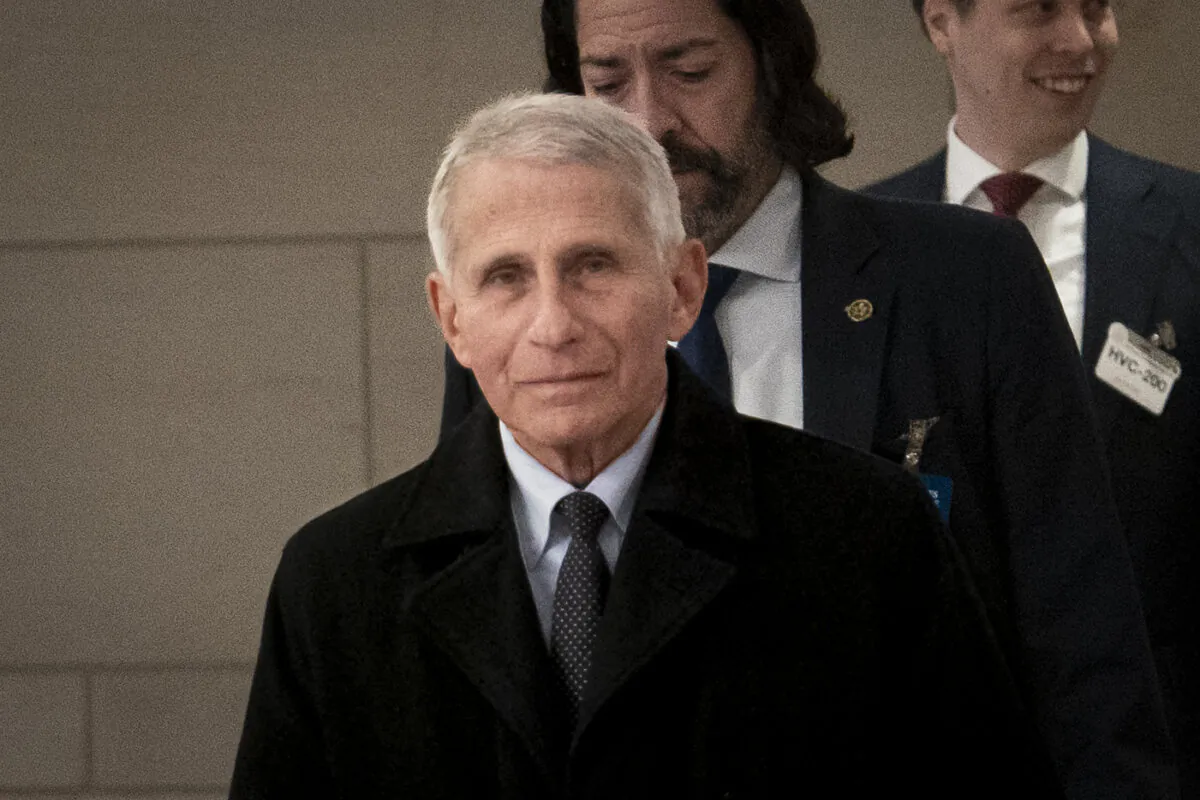 Former Director of the National Institute of Allergy and Infectious Diseases (NIAID) Anthony Fauci returns from a break at a meeting where he is testifying before the Select Subcommittee on the Coronavirus Pandemic in Washington on Jan. 8, 2024. (Madalina Vasiliu/The Epoch Times)
