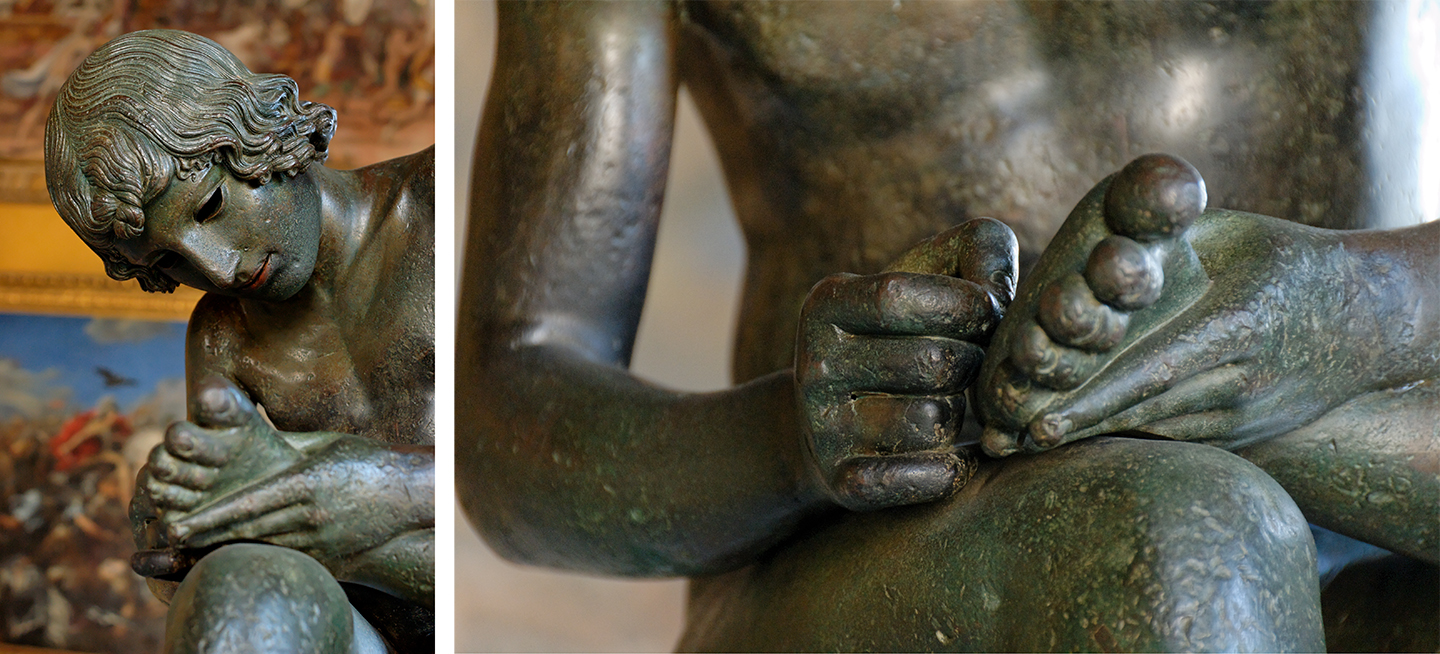 Detail of the Spinario or Thorn-Puller