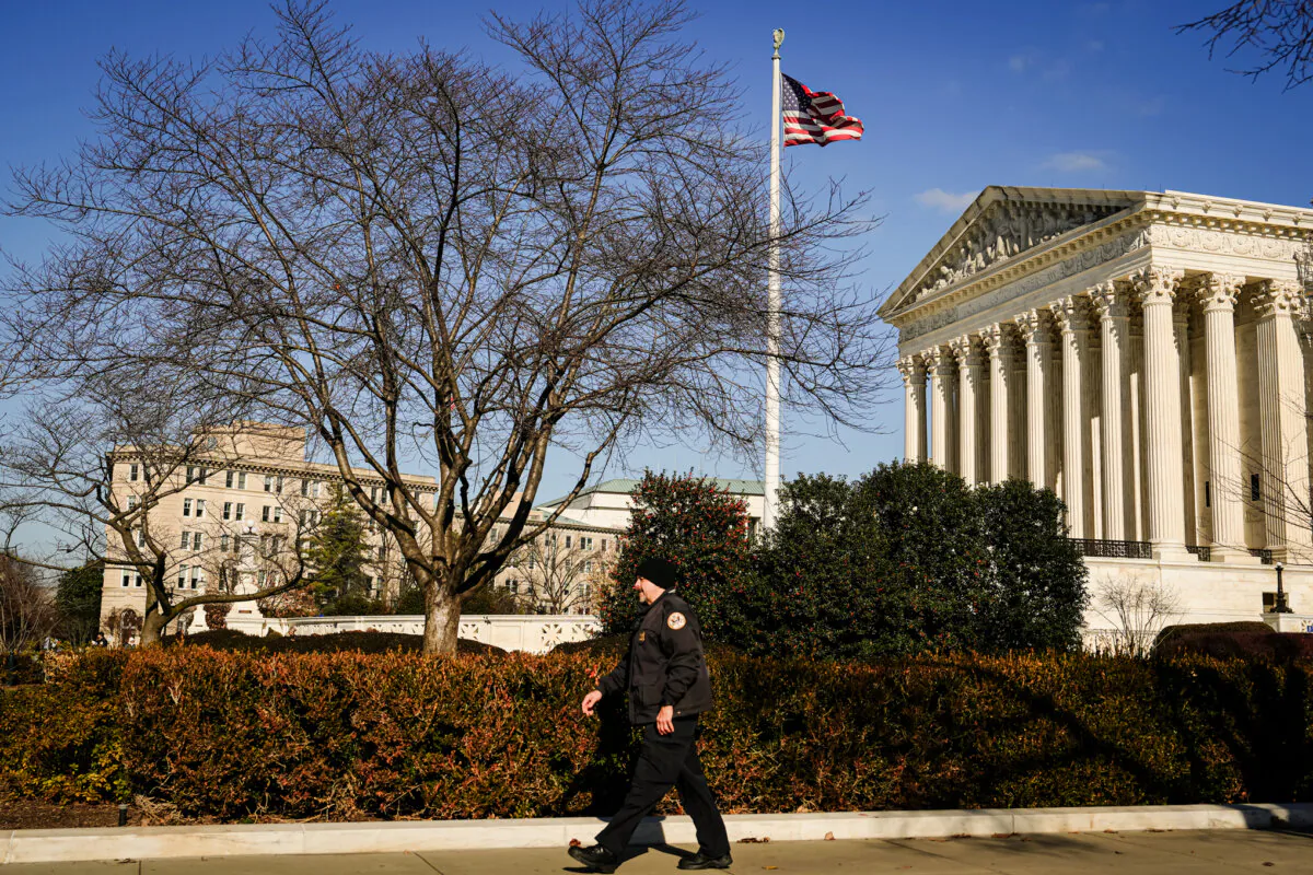 The U.S. Supreme Court in Washington on Jan. 2, 2024. (Madalina Vasiliu/The Epoch Times)
