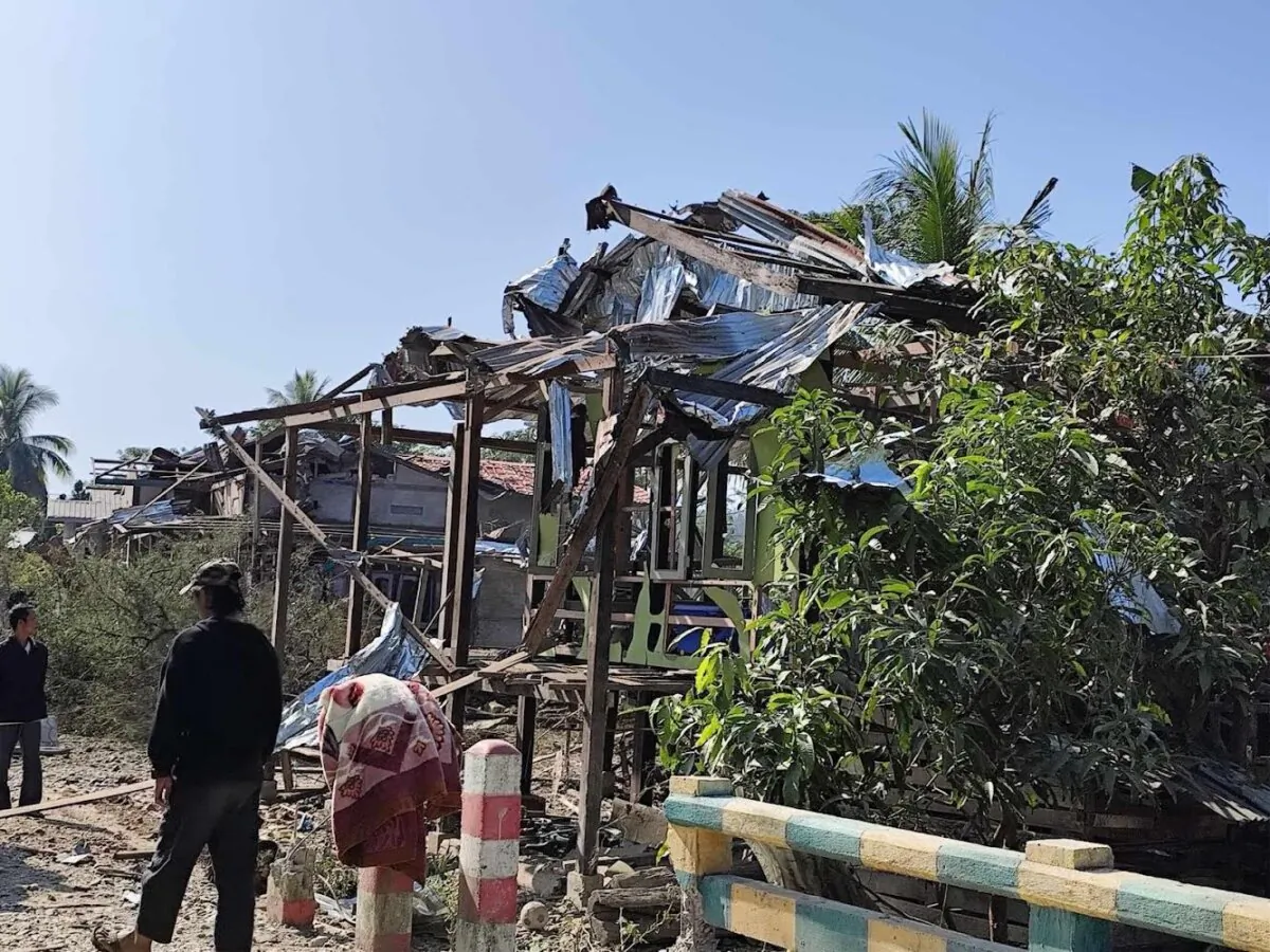 Military airstrikes on Kanan Village in Sagaing region, Burma, killed at least 20 people and injured dozens others on Jan. 7, 2024. (Free Burma Rangers)