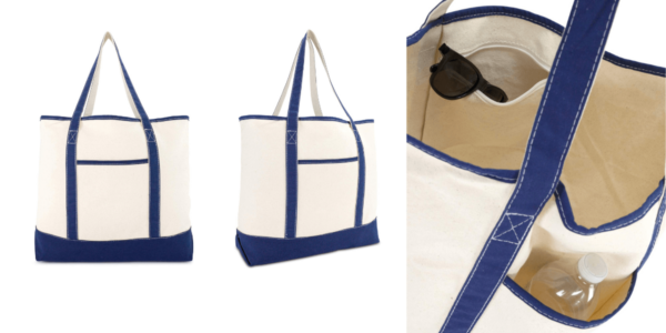 open top heavy duty deluxe tote bag