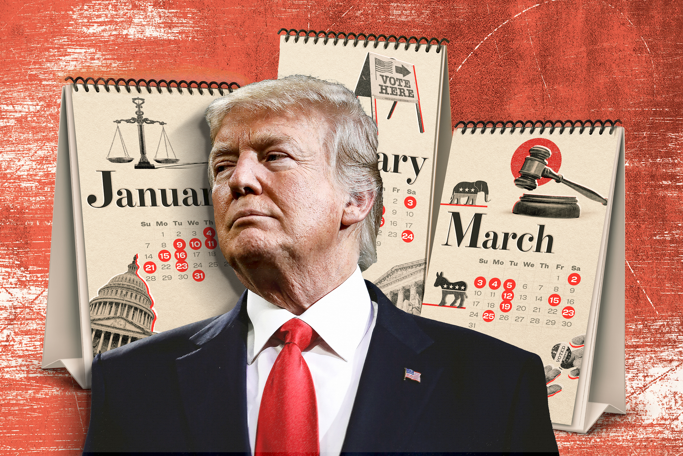 Trump Faces Unprecedented Legal, Campaign Timetable in 2024