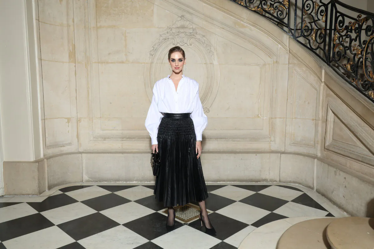 Chiara Ferragni attends the Christian Dior Haute Couture Spring Summer 2023 show as part of Paris Fashion Week in Paris on Jan. 23, 2023. (Pascal Le Segretain/Getty Images for Christian Dior)