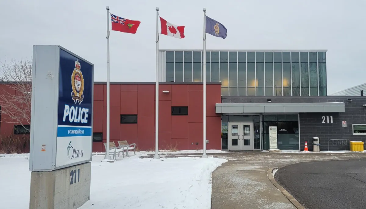An Ottawa Police Service building in Stittsville, Ont., on Jan. 9, 2024. (Matthew Horwood/The Epoch Times)