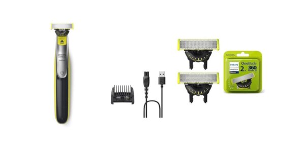 Philips Norelco OneBlade 360 Face, Hybrid Electric Beard Trimmer and Shaver