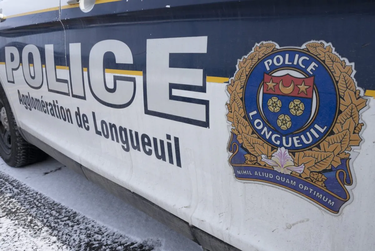 A Longueuil police car is seen in Longueuil, Que., on Feb. 22, 2023. (The Canadian Press/Ryan Remiorz)