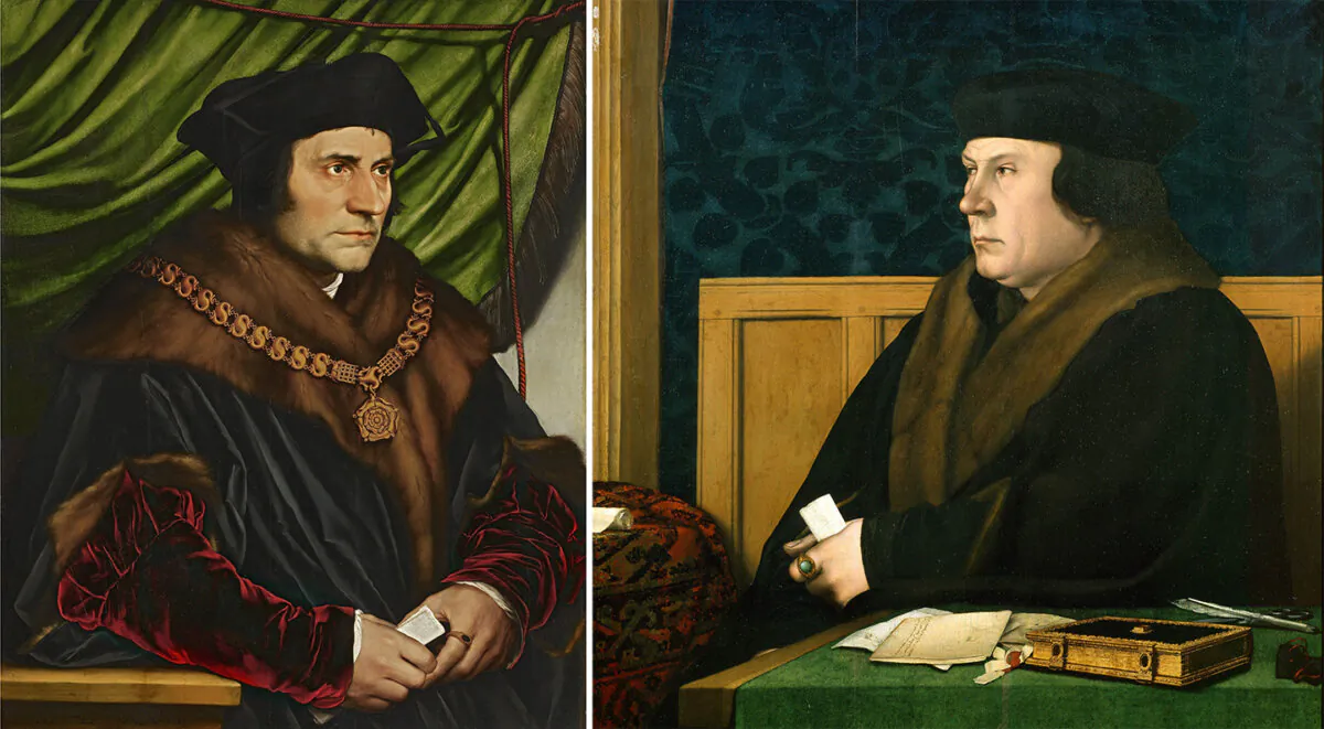 Holbein’s portraits of the Thomases face-off at the Frick in New York City. (Public Domain)