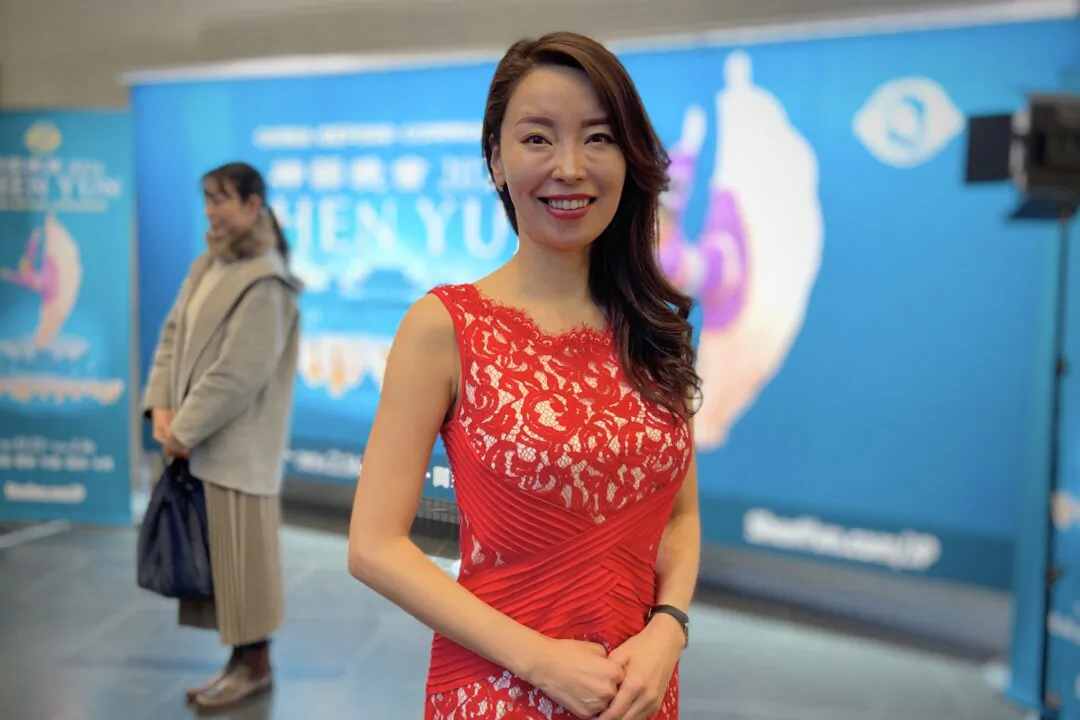 Yuki Kawasaki at the Shen Yun Performing Arts performance at Omiya Sonic City in Saitama, Japan, on Jan. 8, 2024. (Wenliang Wang)