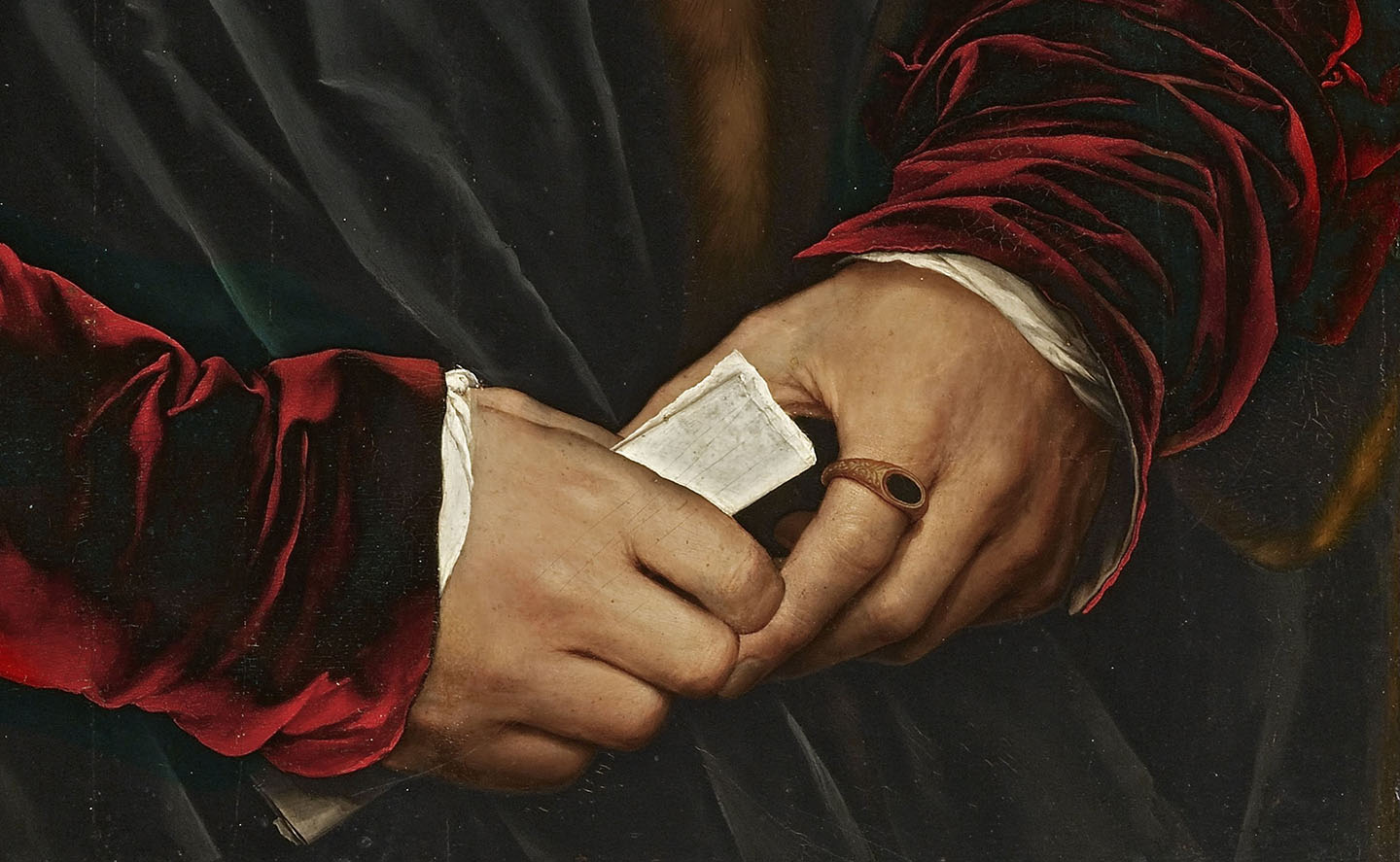 Detail of hands from “Sir Thomas More,” by Holbein