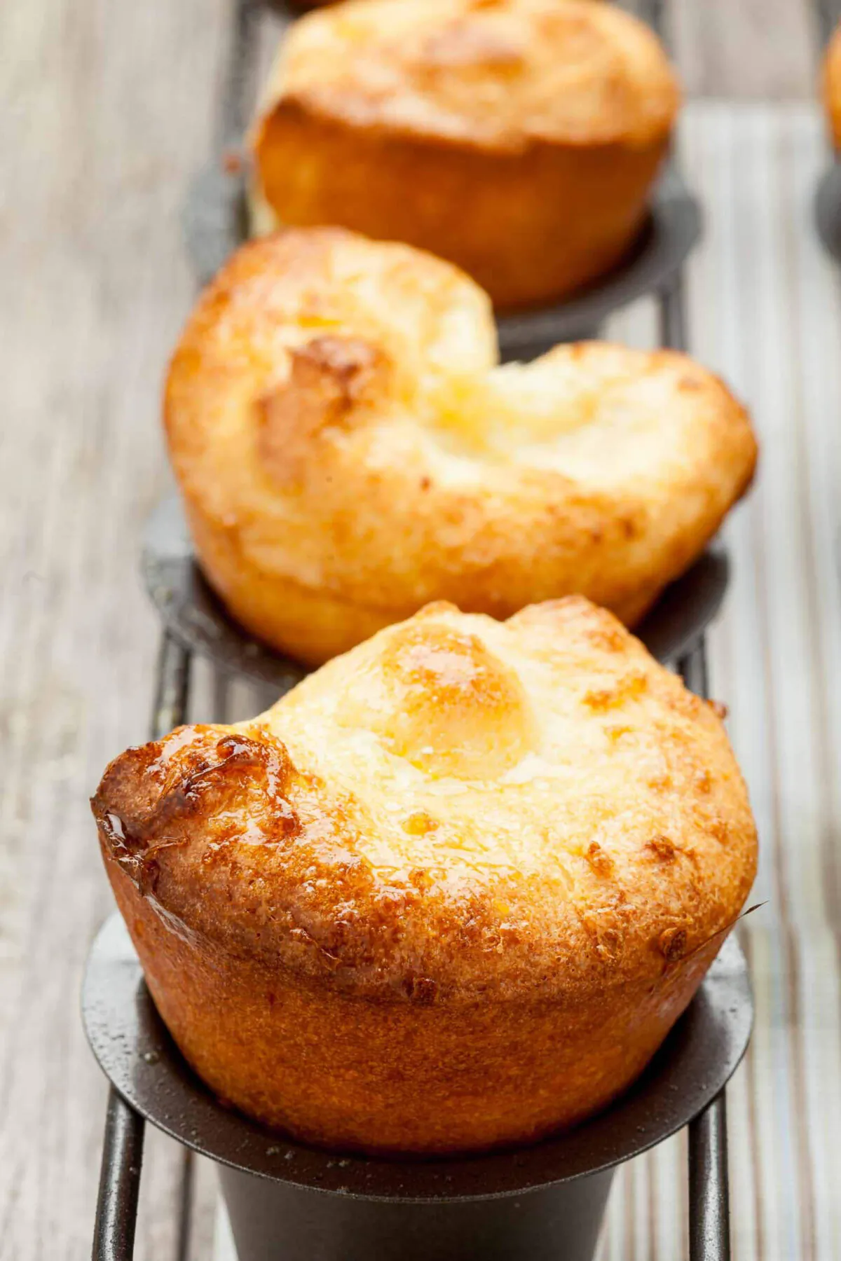 Small popover pans will yield the best rise during baking and are highly recommended. However, you can also use a muffin pan (adjust the bake time as needed.) (Courtesy of Amy Dong)