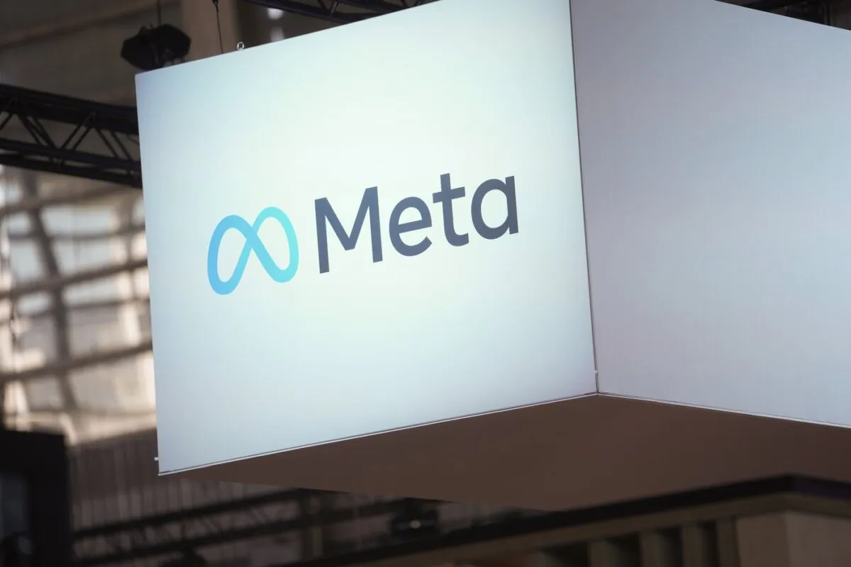 The Meta logo is seen at the Vivatech show in Paris, France on June 14, 2023. (The Canadian Press/AP-Thibault Camus)