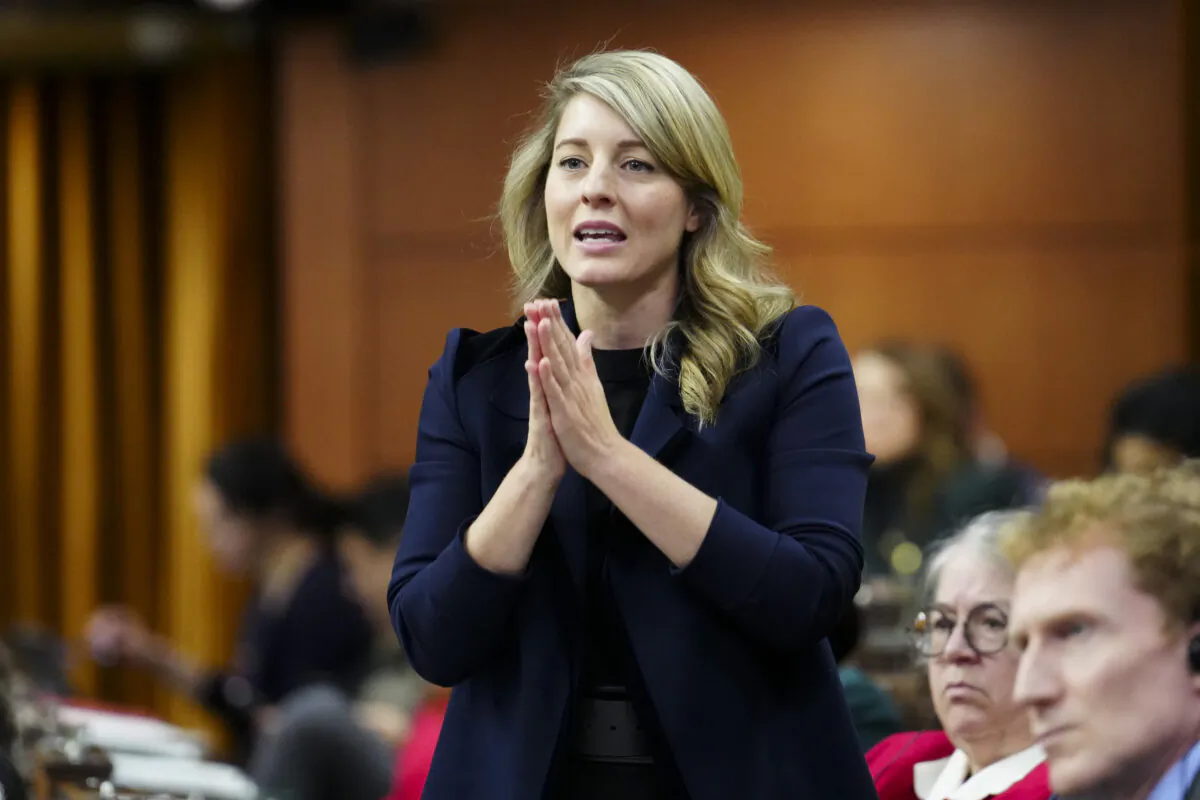 Foreign Affairs Minister Melanie Joly rises during question period in the House of Commons on Parliament Hill in Ottawa on Dec. 11, 2023. (The Canadian Press/Sean Kilpatrick)