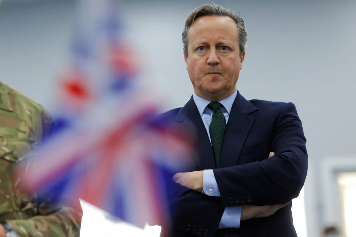 Foreign Secretary Lord Cameron in a file photo on Jan. 4, 2024. (Valdrin Xhemaj/PA)