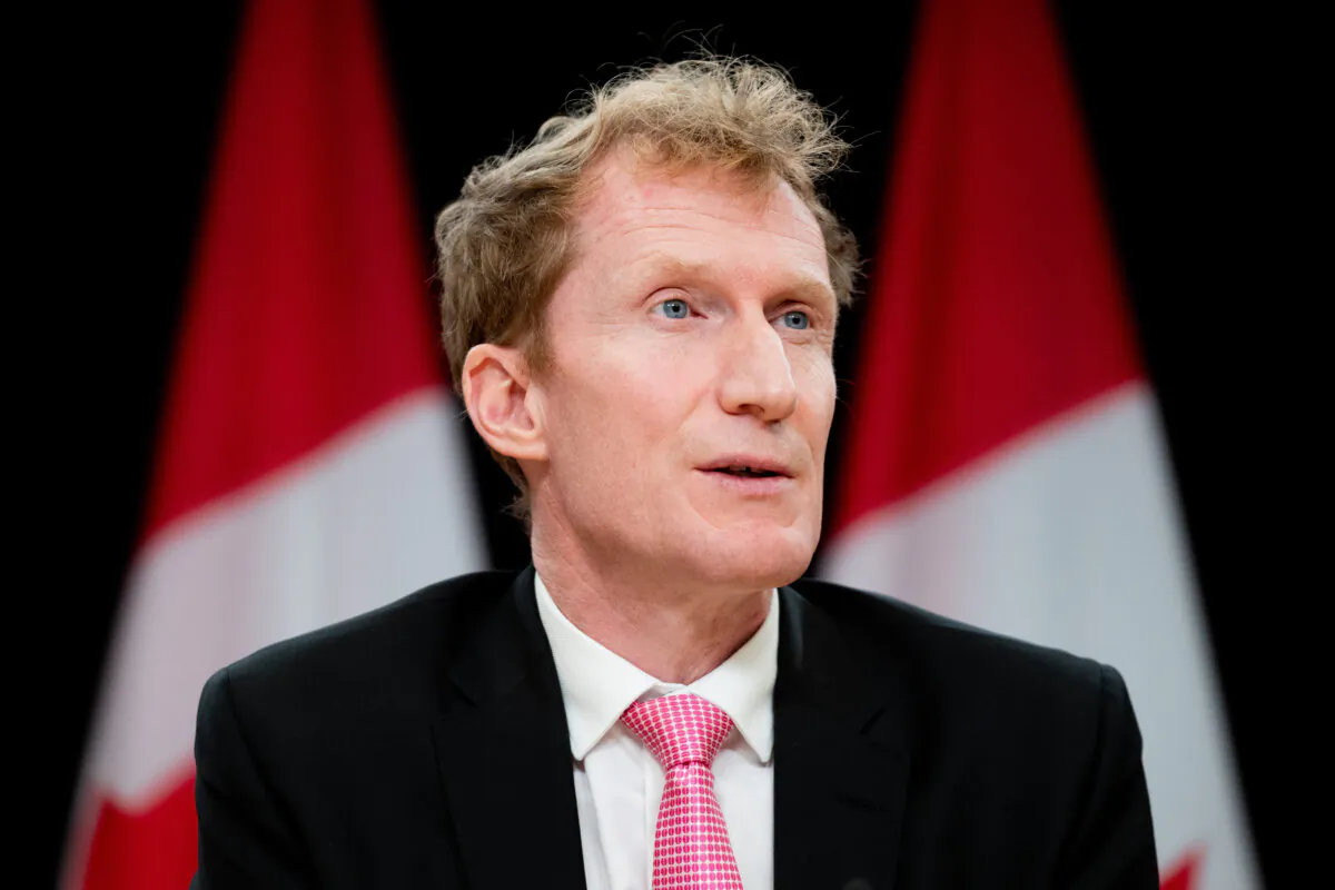 Immigration Minister Marc Miller delivers remarks at a press conference in Ottawa, on Dec. 21, 2023. (The Canadian Press/Spencer Colby)