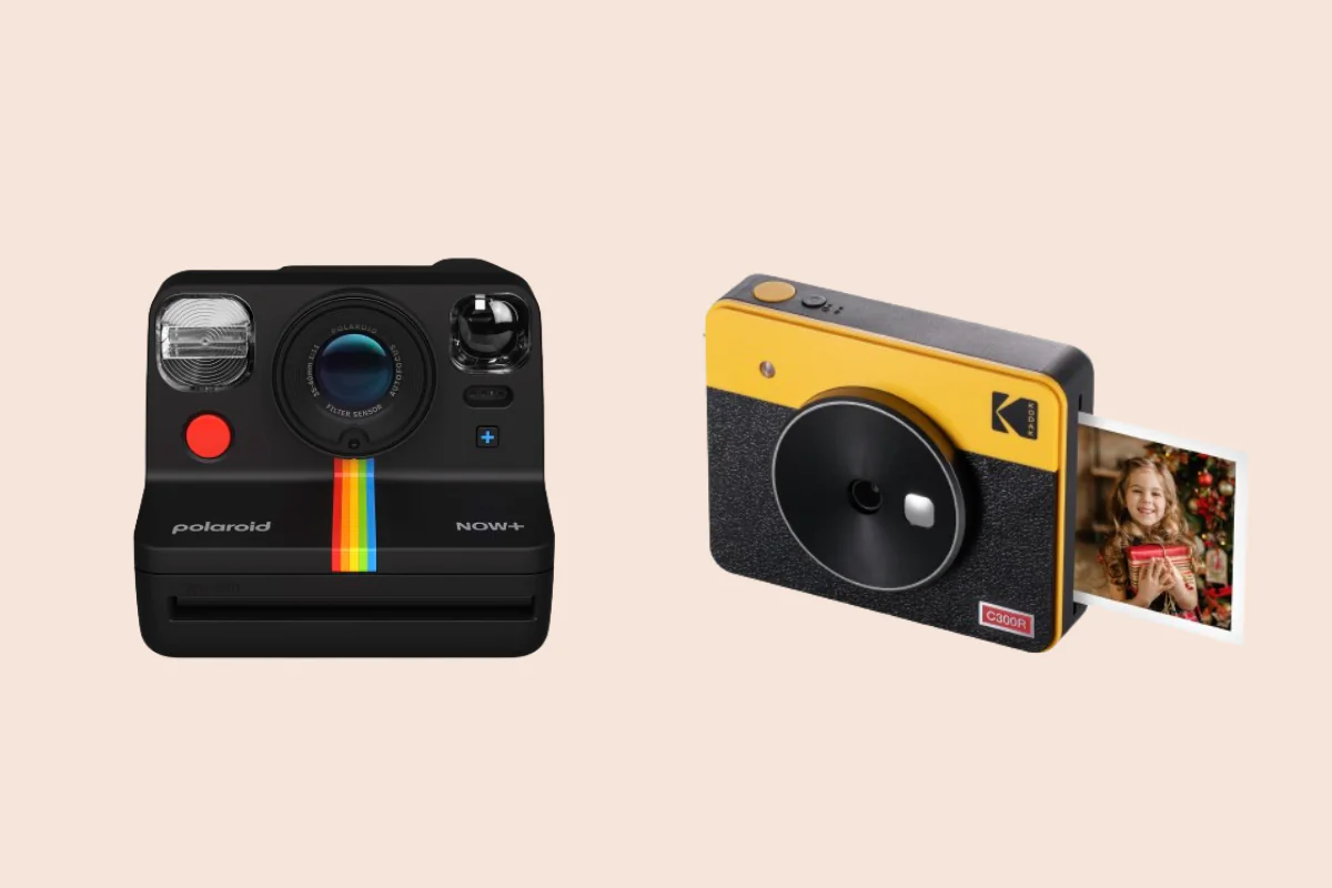 (Left) Polaroid Now+ 2nd Generation I-Type Instant Film (Right) Kodak Mini Shot 3 Retro (Illustration by The Epoch Times, Amazon)