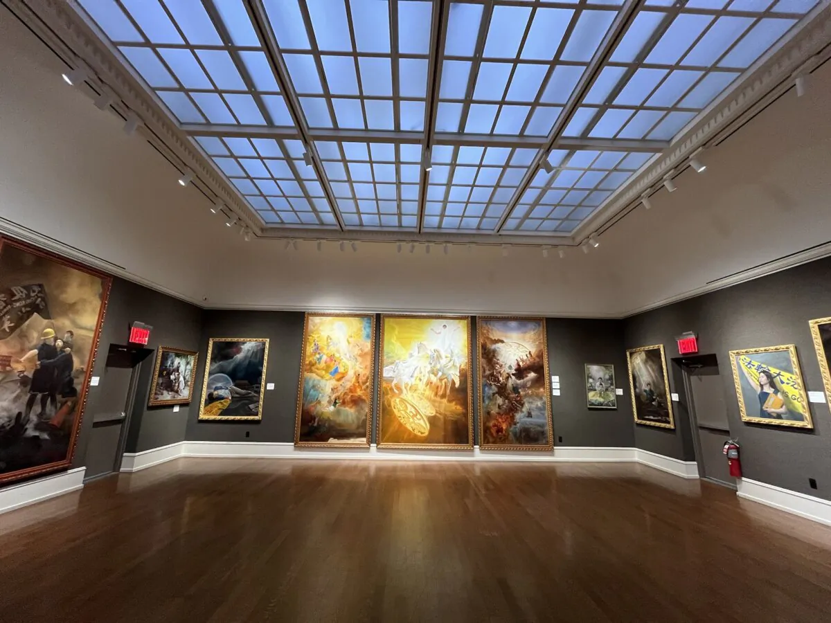 Finalists' works on display at the 6th NTD International Figure Painting Competition in New York City. (Ruby Bui/NTD)