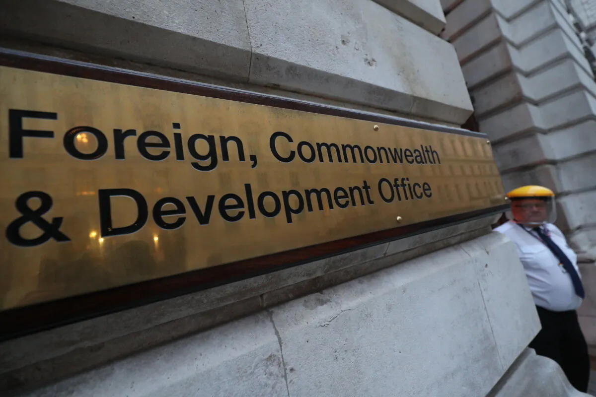 The Foreign, Commonwealth and Development Office in London, on Nov. 25, 2020. (PA Media) 