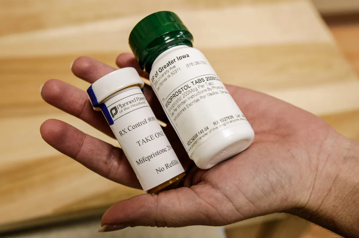 Bottles of abortion pills mifepristone (L) and misoprostol at a clinic in Des Moines, Iowa, on Sept. 22, 2010. (Charlie Neibergall/AP Photo)