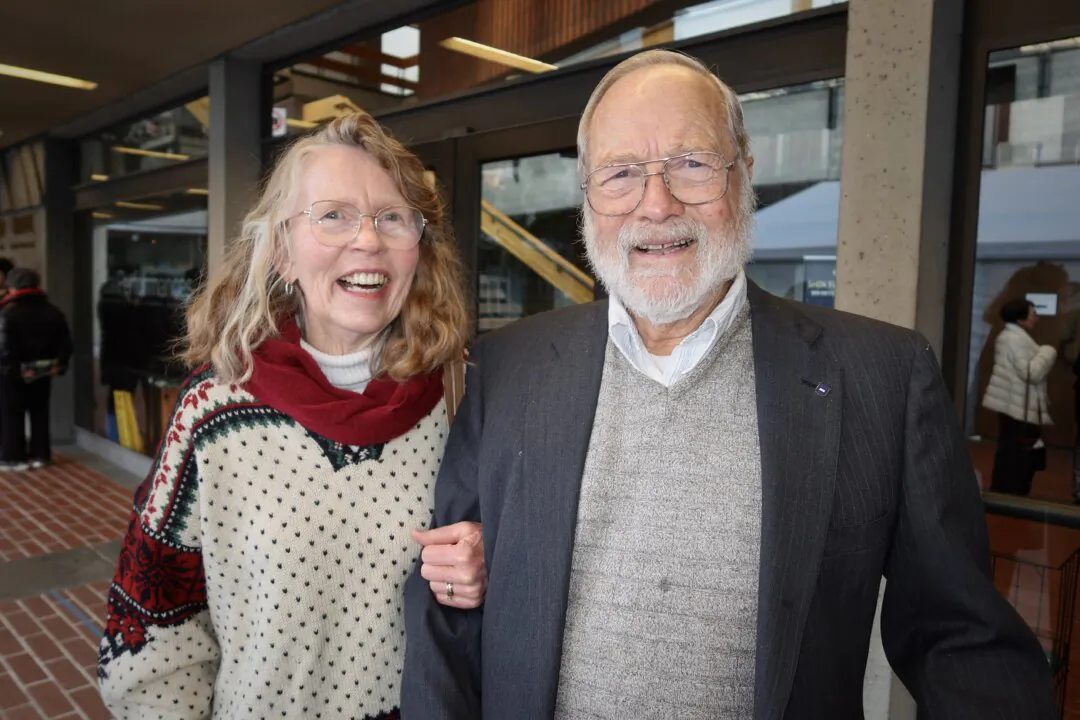 Christy and Bob Nass attended Shen Yun Performing Arts at the Zellerbach Hall in Berkeley, Calif., on Jan. 14, 2024. (Nan Shu/The Epoch Times)