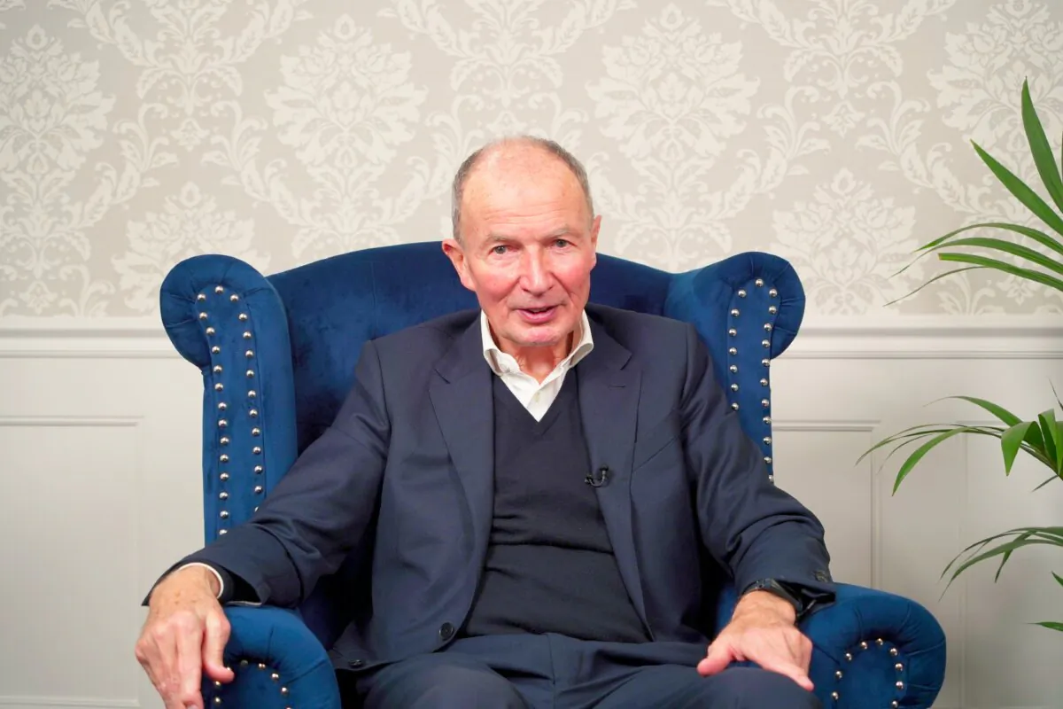 Conservative peer Lord Farmer speaks to NTD's "British Thought Leaders" programme. (NTD)