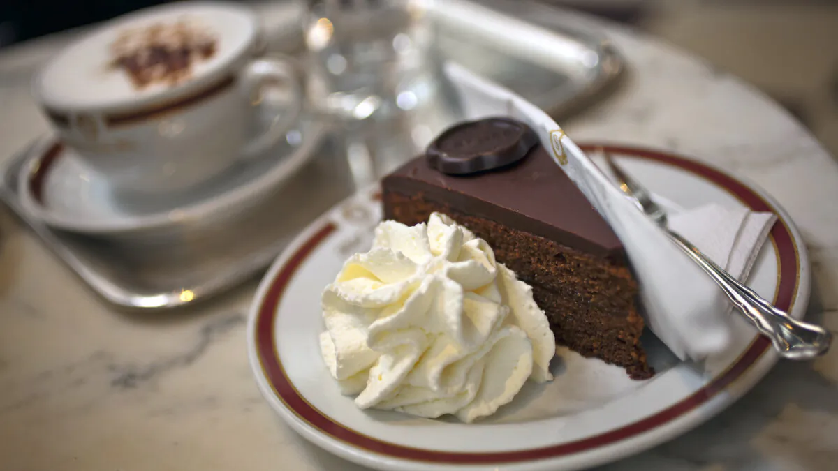 Sacher torte is Vienna’s most famous dessert. (Dominic Arizona /TNS)