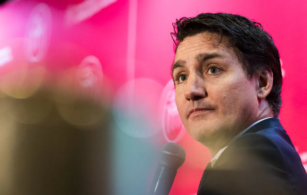 Prime Minister Justin Trudeau speaks to members of the Chamber of Commerce of Metropolitan Montreal, in Montreal on Jan. 16, 2024. (The Canadian Press/Christinne Muschi)