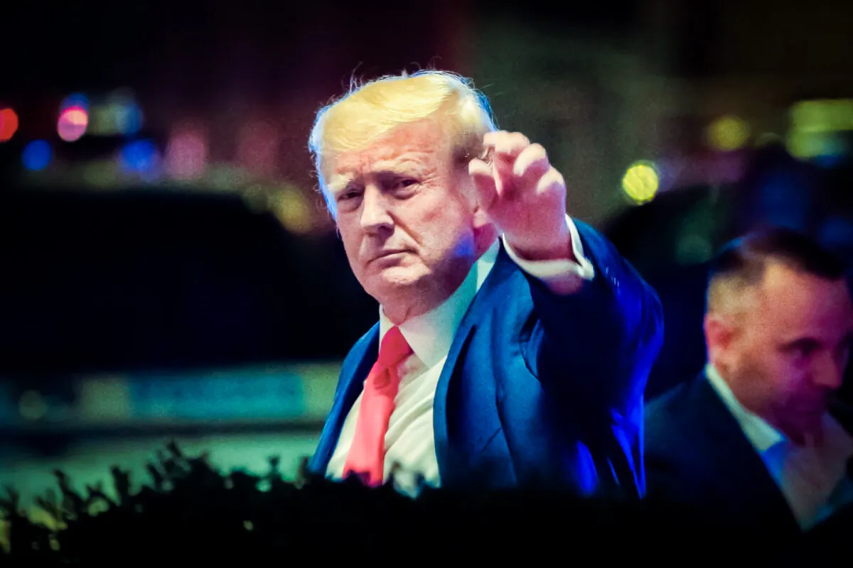 A day after FBI agents raided his Mar-a-Lago home in Palm Beach, Fla. former President Donald Trump arrives at Trump Tower in New York on Aug. 9, 2022. (David 'Dee' Delgado/Reuters)