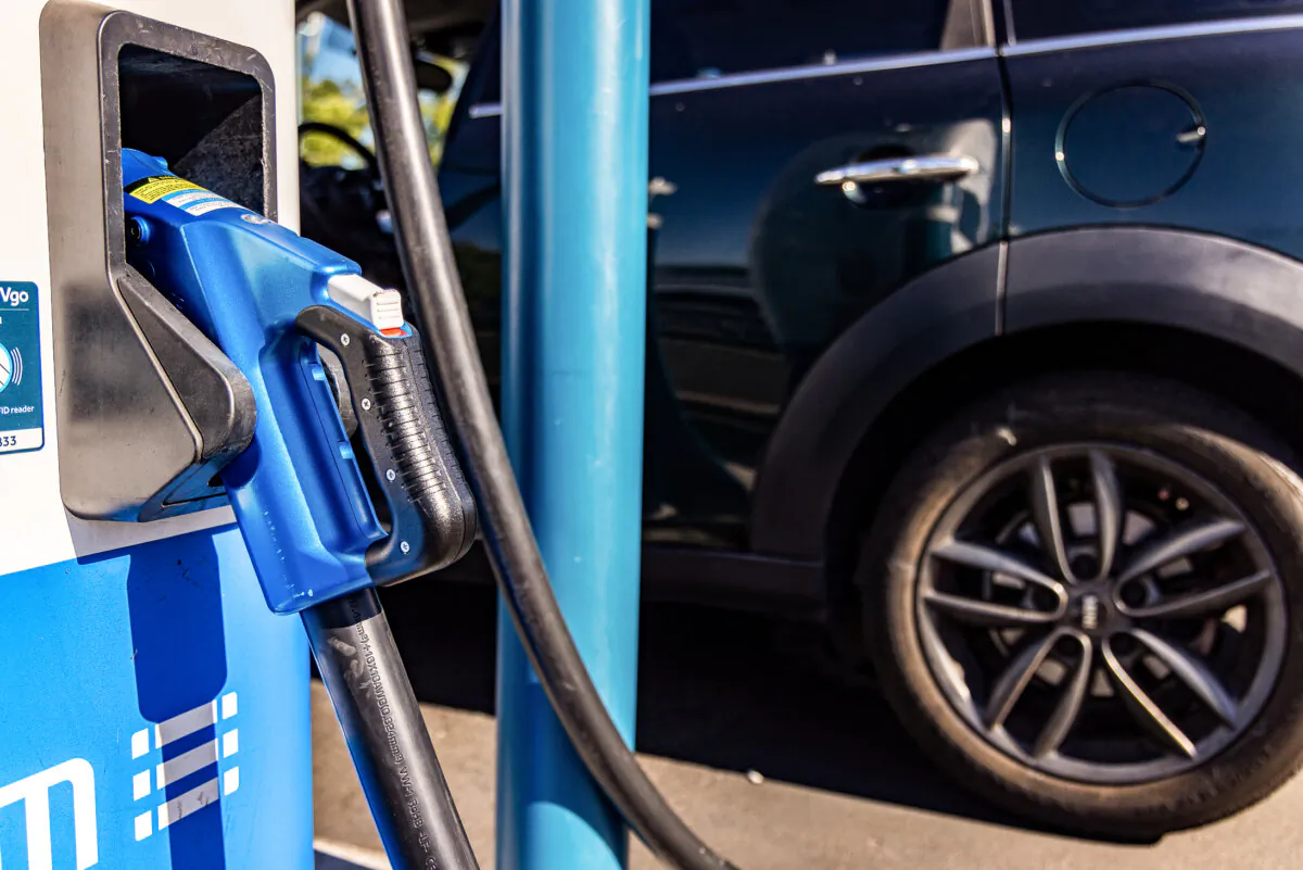 An electric vehicle charging station in Irvine, Calif., on Nov. 28, 2023. (John Fredricks/The Epoch Times)