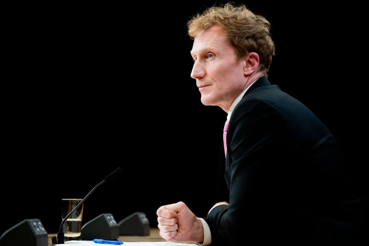 Immigration Minister Marc Miller delivers remarks at a press conference in Ottawa, on Dec. 21, 2023. (The Canadian Press/Spencer Colby)