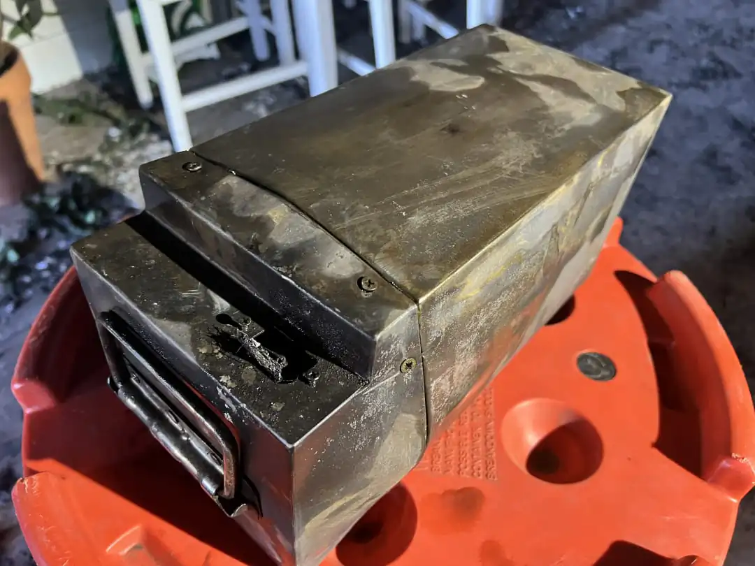 An e-bike lithium battery causes a fire while being charged overnight at a unit in Sydney, Australia, on Jan. 19, 2023. (Courtesy of Fire and Rescue New South Wales)